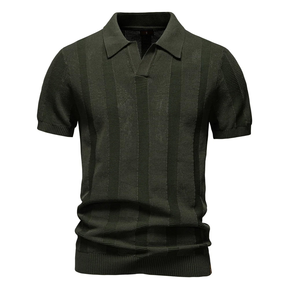 Laluna® | Striped Cotton Polo
