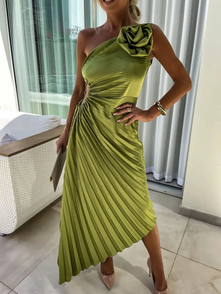 Sydney Luxe | Aurelia Pleated Asymmetrical Dress
