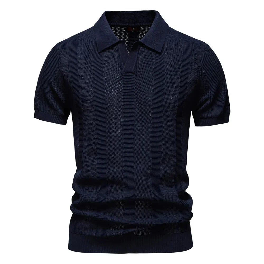 Laluna® | Striped Cotton Polo