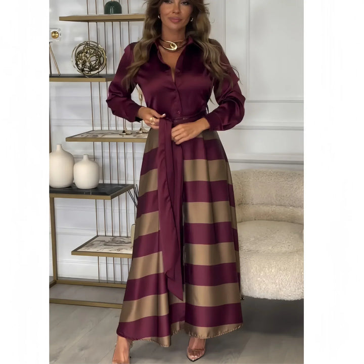 Sydney Luxe Boutique | Maribel Striped Shirt Maxi Dress