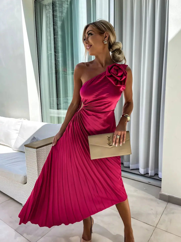 Sydney Luxe | Aurelia Pleated Asymmetrical Dress