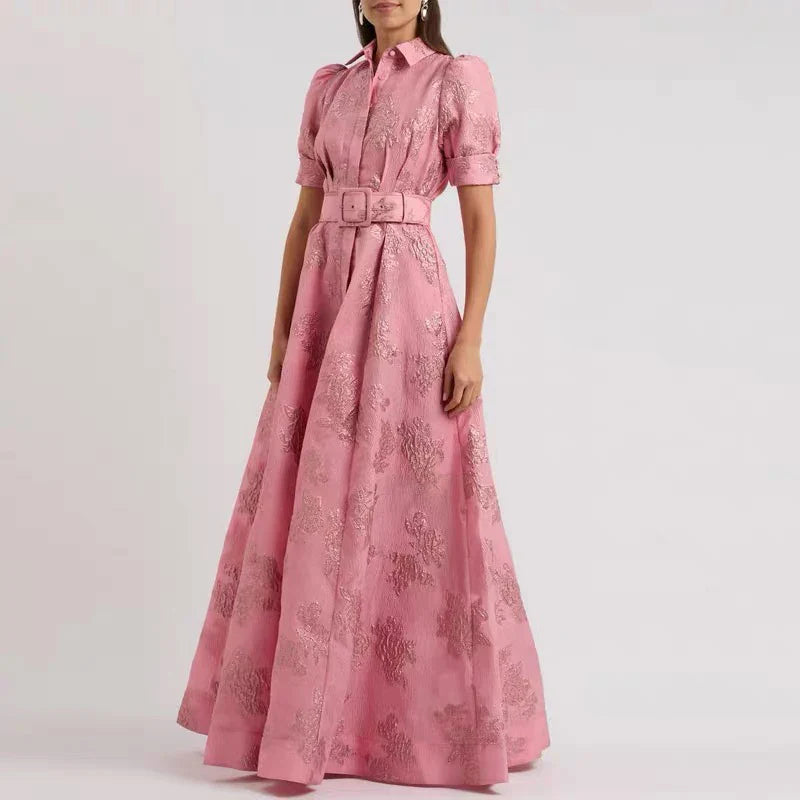 Sydney Luxe | Roselle Embroidered Belted Dress