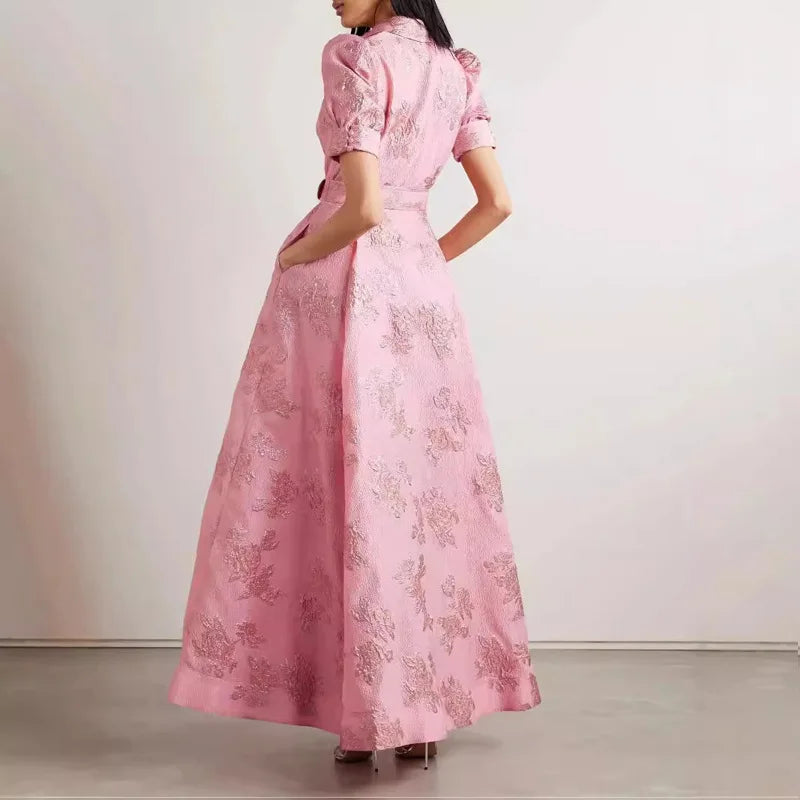 Sydney Luxe | Roselle Embroidered Belted Dress