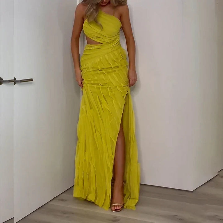 Sydney Luxe Boutique | Isla Pleated One-Shoulder Maxi Dress