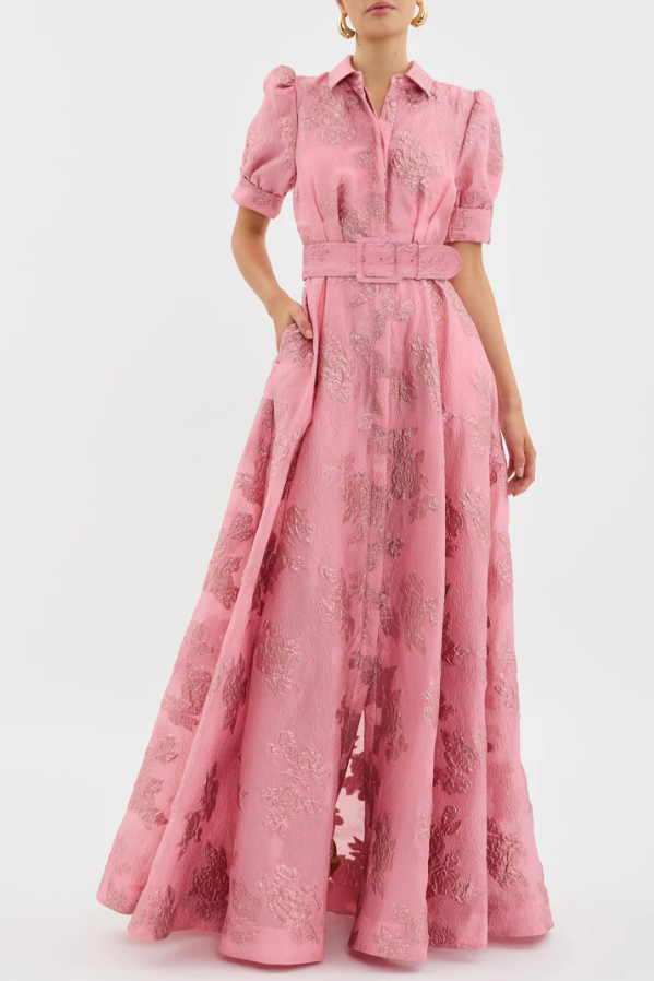 Sydney Luxe | Roselle Embroidered Belted Dress