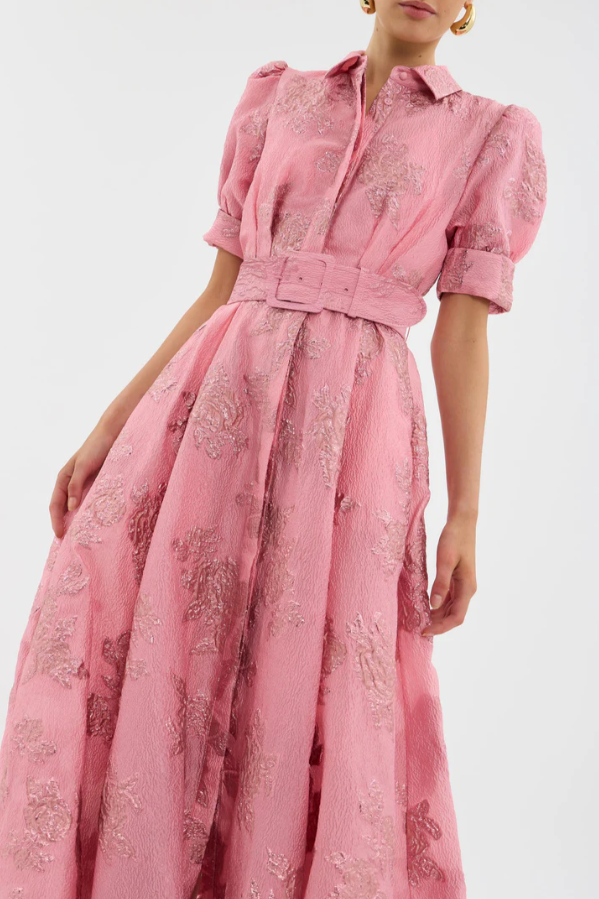 Sydney Luxe | Roselle Embroidered Belted Dress