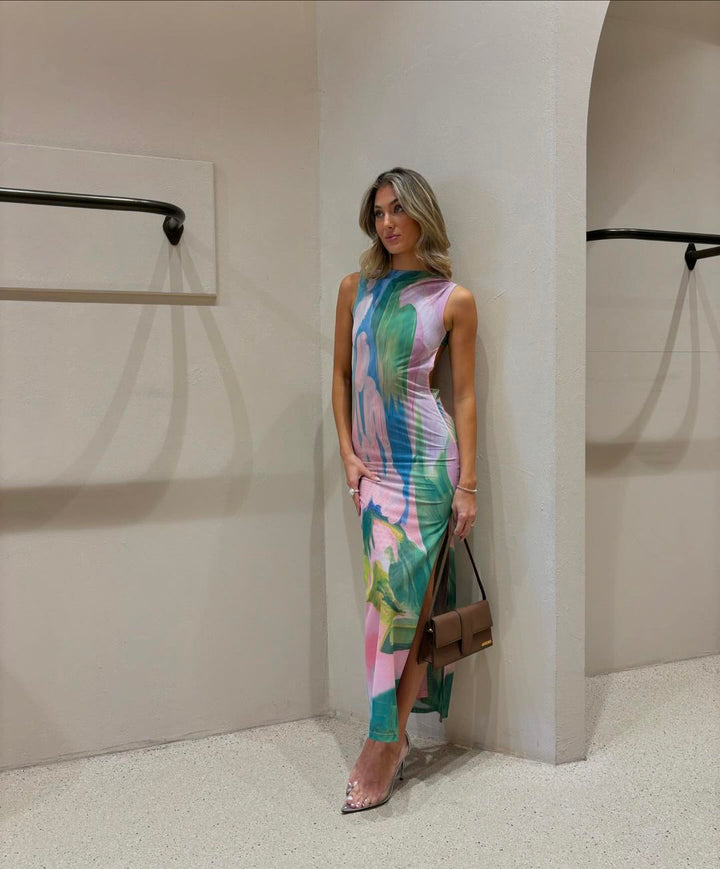 Fallon | Tropical Fitted Dress