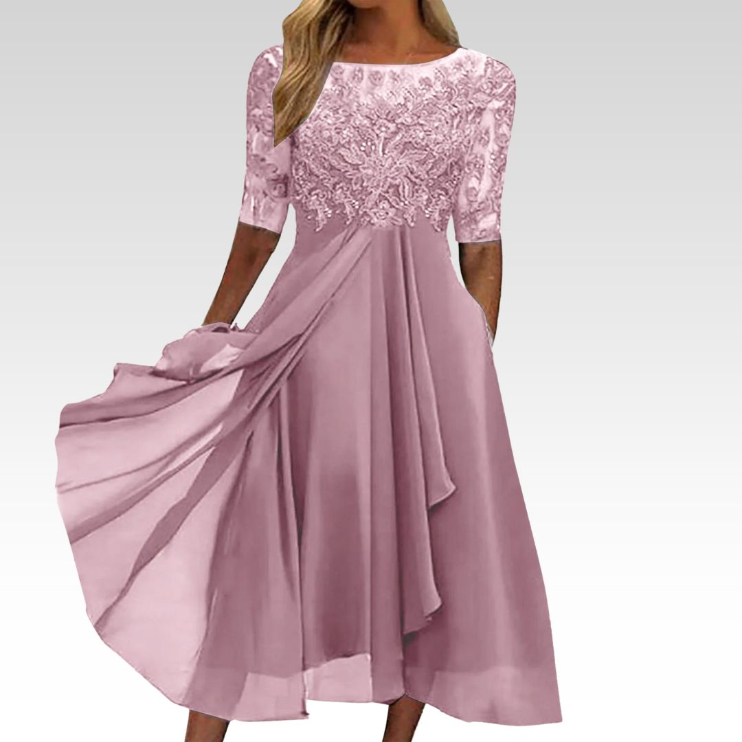 Taryn® | Elegant Lace Midi Dress