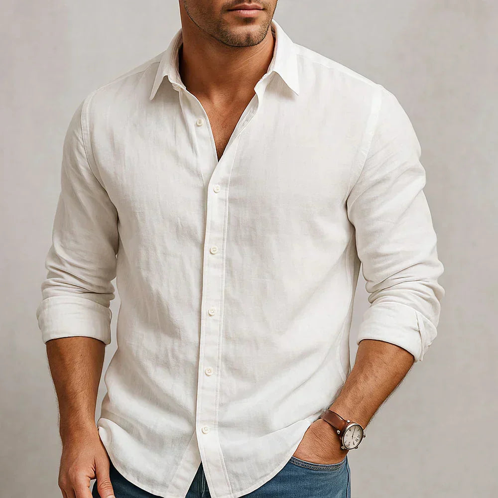 Adrian - Handmade Linen Shirt for Men