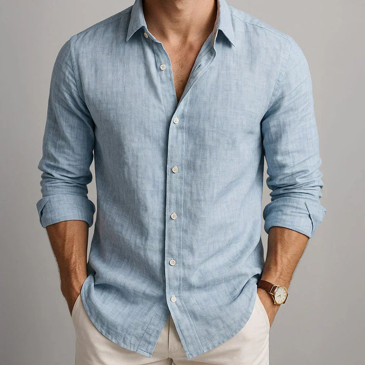 Adrian - Handmade Linen Shirt for Men