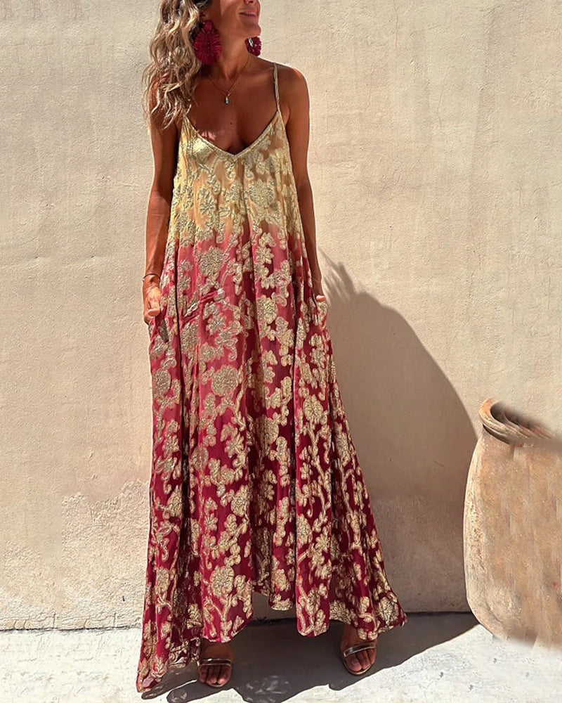 EREDES - Printed Bohemian Dress