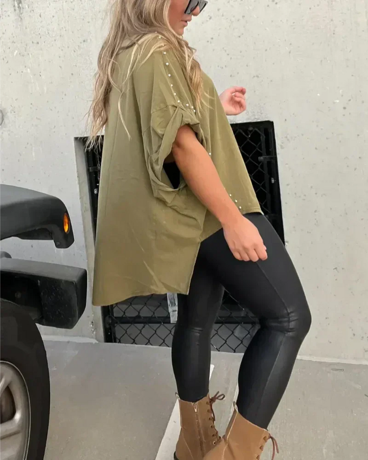 BELLA - OVERSIZED T-SHIRT WITH PINS