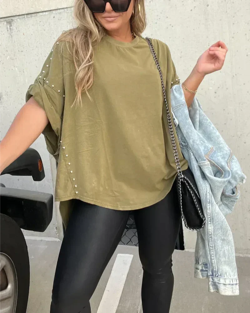 BELLA - OVERSIZED T-SHIRT WITH PINS